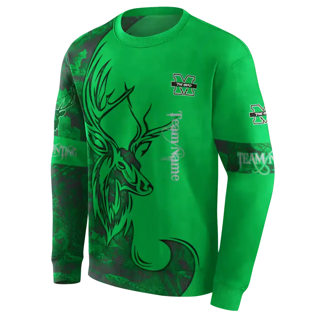 personalized marshall thundering herd deer silhouette green hoodie new arrival personalized marshall thundering herd deer silhouette green hoodie new arrival