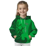 personalized marshall thundering herd deer silhouette green hoodie best selling