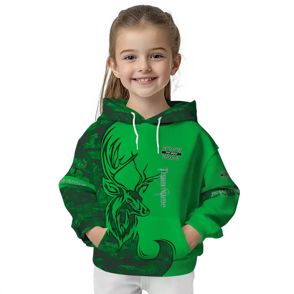 personalized marshall thundering herd deer silhouette green hoodie top rated personalized marshall thundering herd deer silhouette green hoodie top rated