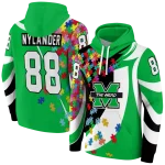 personalized marshall thundering herd puzzle pieces green hoodie best selling