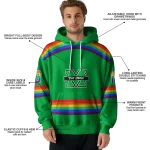 personalized marshall thundering herd rainbow stripes green hoodie best selling