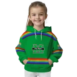 personalized marshall thundering herd rainbow stripes green hoodie best selling