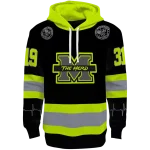 personalized marshall thundering herd safety motif black neon green hoodie best selling