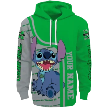 personalized marshall thundering herd stitch green hoodie best selling