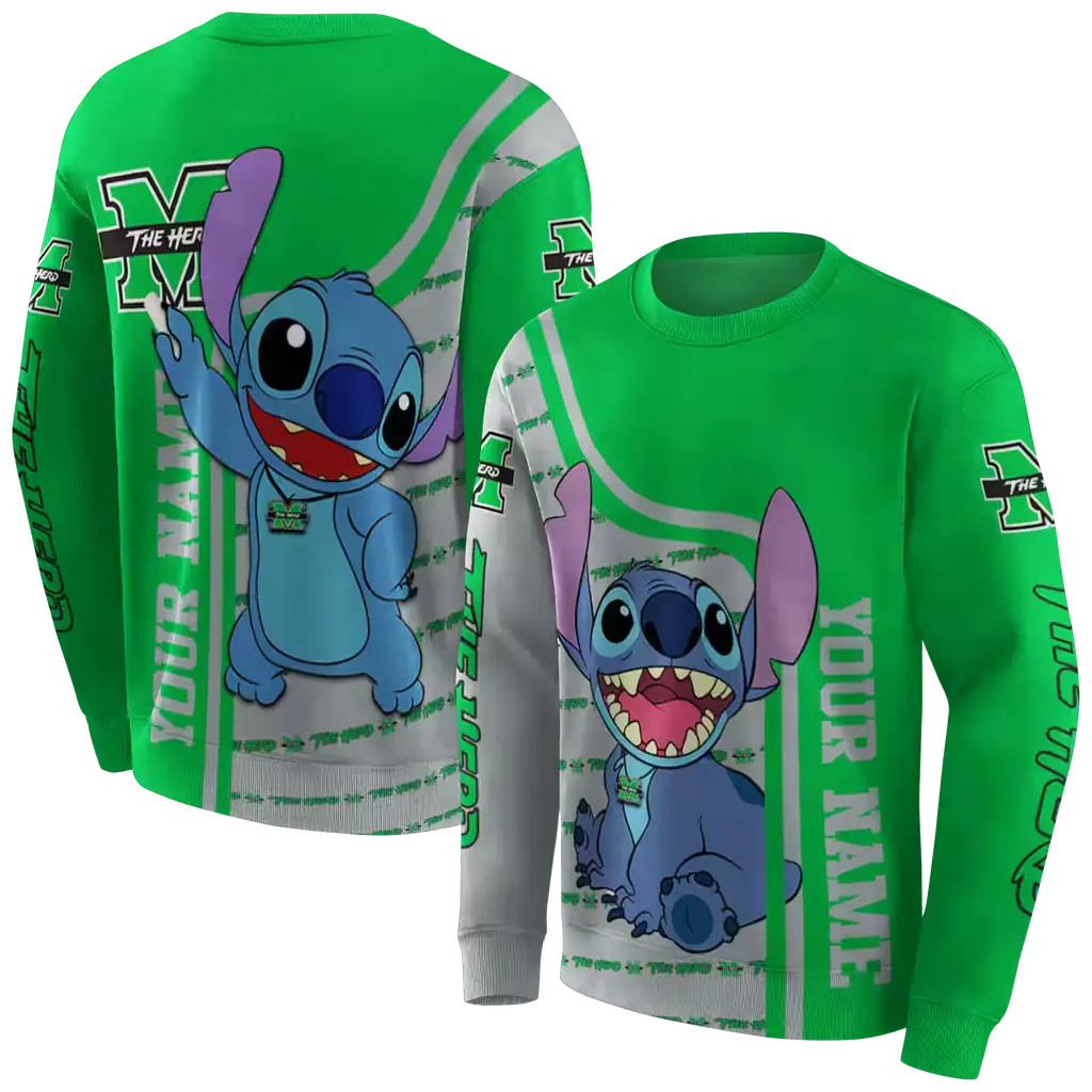 personalized marshall thundering herd stitch green hoodie premium grade personalized marshall thundering herd stitch green hoodie premium grade