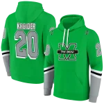 personalized marshall thundering herd striped sleeves green hoodie best selling