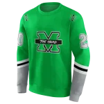 personalized marshall thundering herd striped sleeves green hoodie best selling