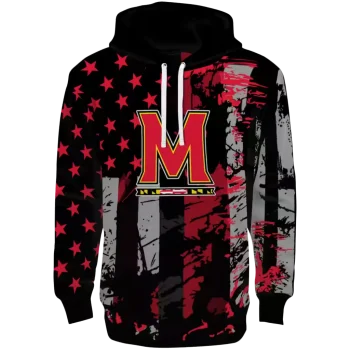 personalized maryland terrapins distressed flag red black hoodie best selling