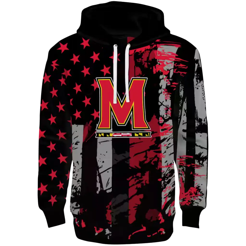 personalized maryland terrapins distressed flag red black hoodie best selling personalized maryland terrapins distressed flag red black hoodie best selling