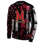 personalized maryland terrapins distressed flag red black hoodie best selling