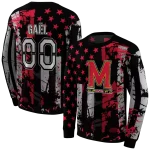 personalized maryland terrapins distressed flag red black hoodie best selling