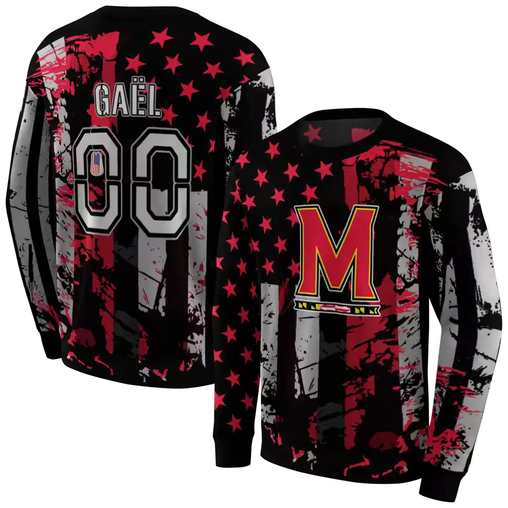 personalized maryland terrapins distressed flag red black hoodie premium grade personalized maryland terrapins distressed flag red black hoodie premium grade