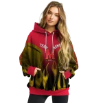 personalized maryland terrapins flame design red hoodie best selling