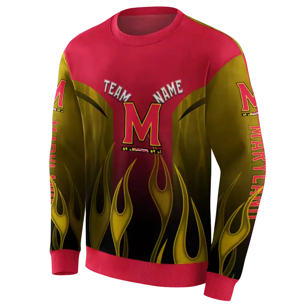 personalized maryland terrapins flame design red hoodie new arrival personalized maryland terrapins flame design red hoodie new arrival