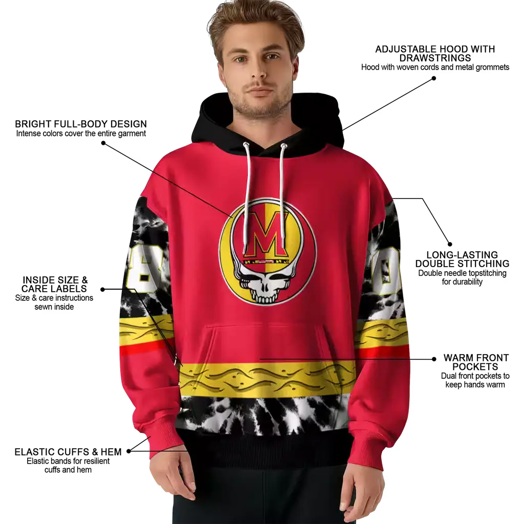 personalized maryland terrapins grateful vibes red hoodie latest model personalized maryland terrapins grateful vibes red hoodie latest model