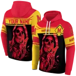 personalized maryland terrapins grim reaper red black hoodie best selling