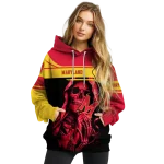 personalized maryland terrapins grim reaper red black hoodie best selling