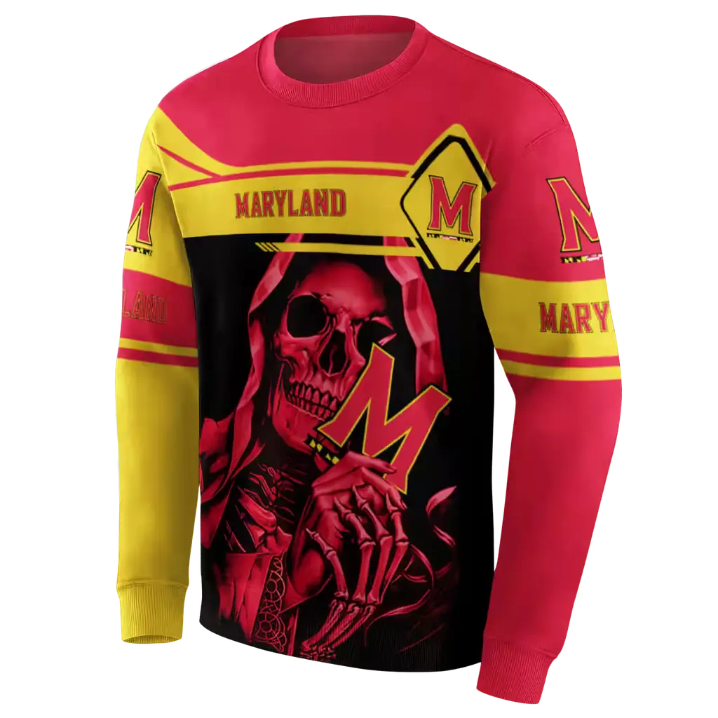 personalized maryland terrapins grim reaper red black hoodie new arrival personalized maryland terrapins grim reaper red black hoodie new arrival