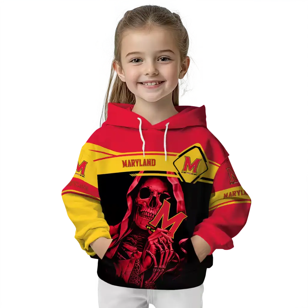 personalized maryland terrapins grim reaper red black hoodie top rated personalized maryland terrapins grim reaper red black hoodie top rated