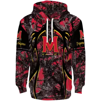 personalized maryland terrapins hunting theme red black hoodie best selling