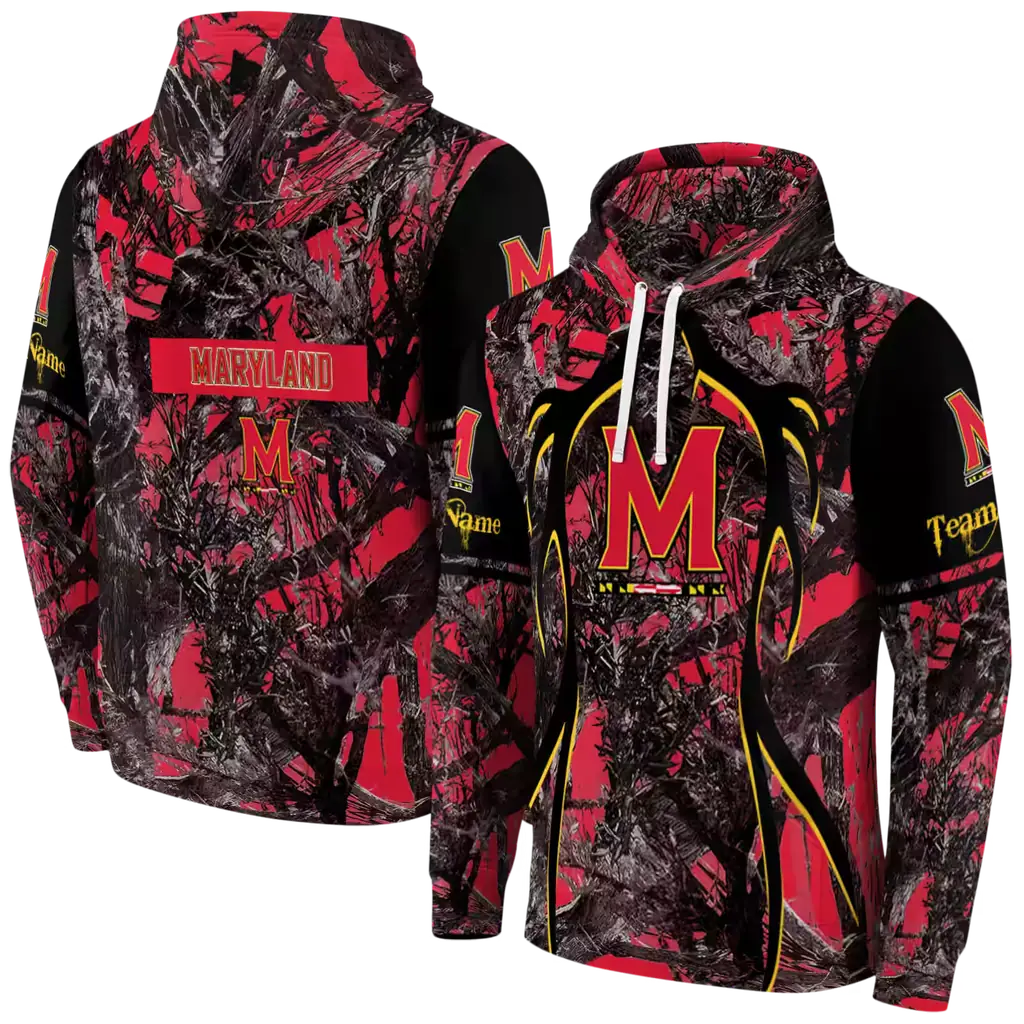 personalized maryland terrapins hunting theme red black hoodie fashion forward personalized maryland terrapins hunting theme red black hoodie fashion forward