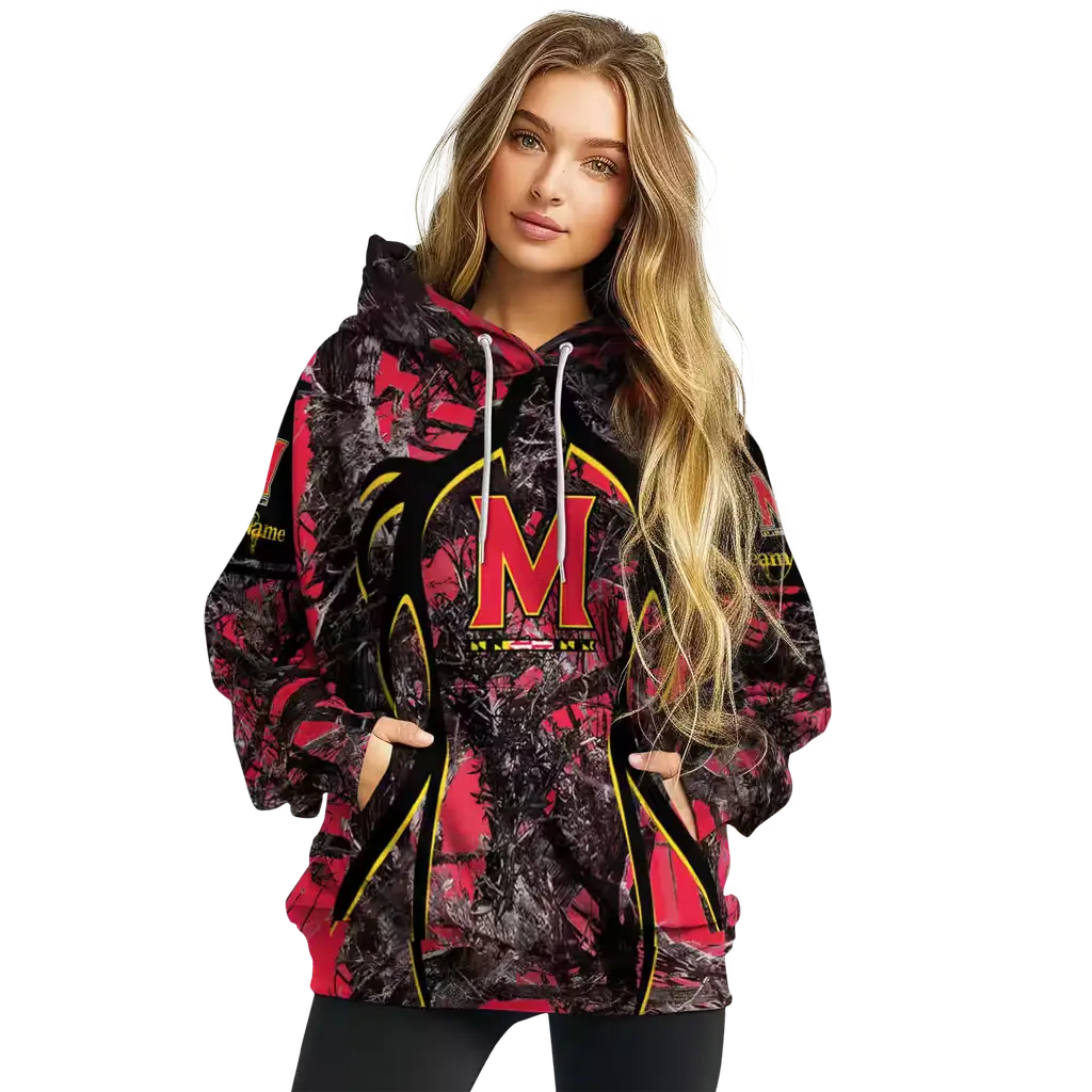 personalized maryland terrapins hunting theme red black hoodie high quality personalized maryland terrapins hunting theme red black hoodie high quality