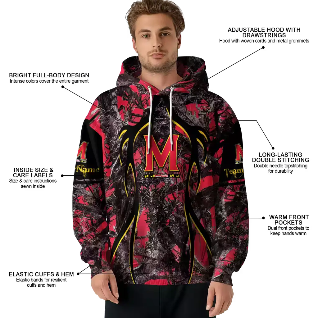 personalized maryland terrapins hunting theme red black hoodie latest model personalized maryland terrapins hunting theme red black hoodie latest model