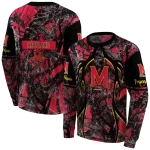 personalized maryland terrapins hunting theme red black hoodie best selling