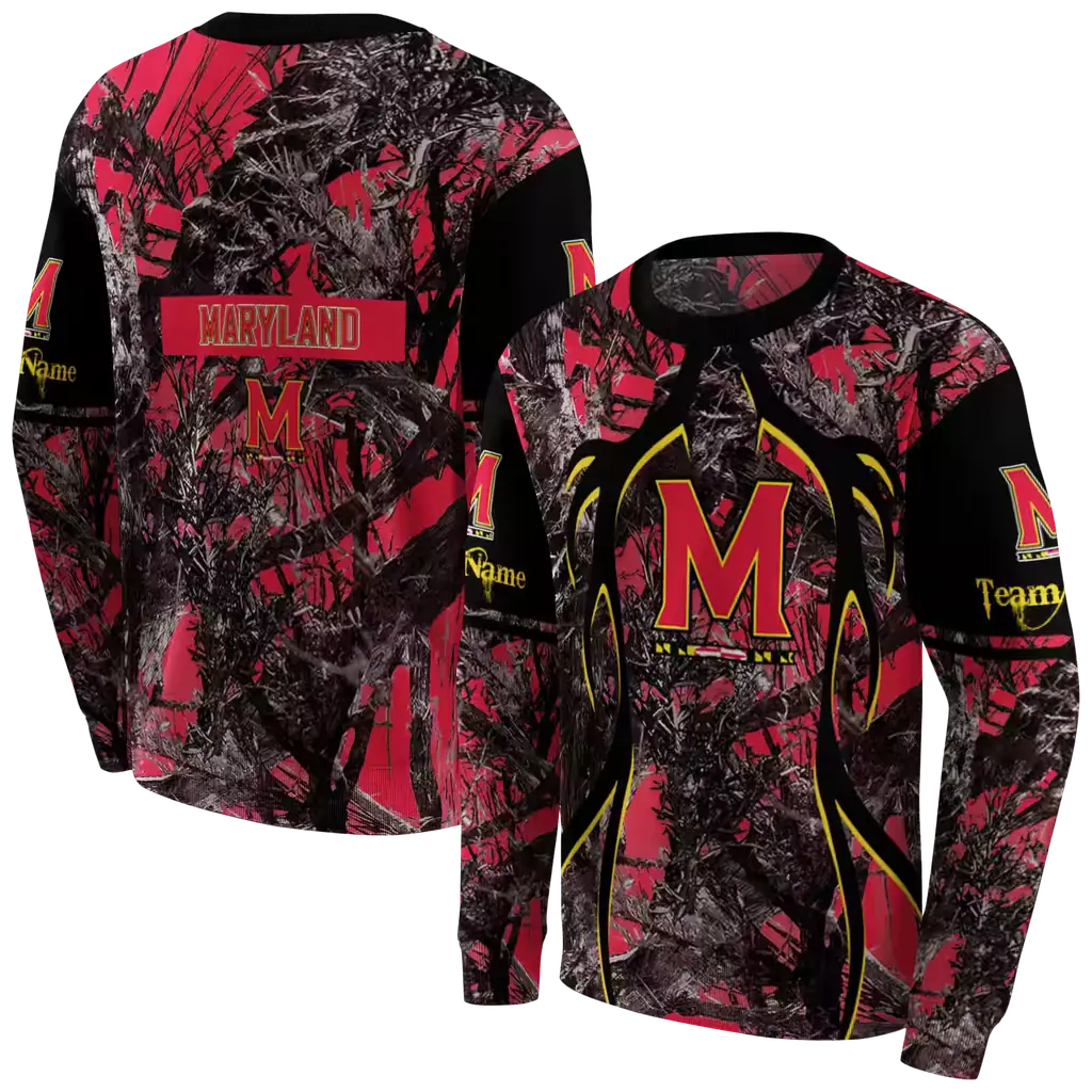 personalized maryland terrapins hunting theme red black hoodie premium grade personalized maryland terrapins hunting theme red black hoodie premium grade