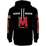 personalized maryland terrapins punisher skull black hoodie best selling