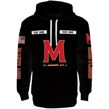 personalized maryland terrapins punisher skull black hoodie best selling