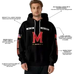 personalized maryland terrapins punisher skull black hoodie best selling