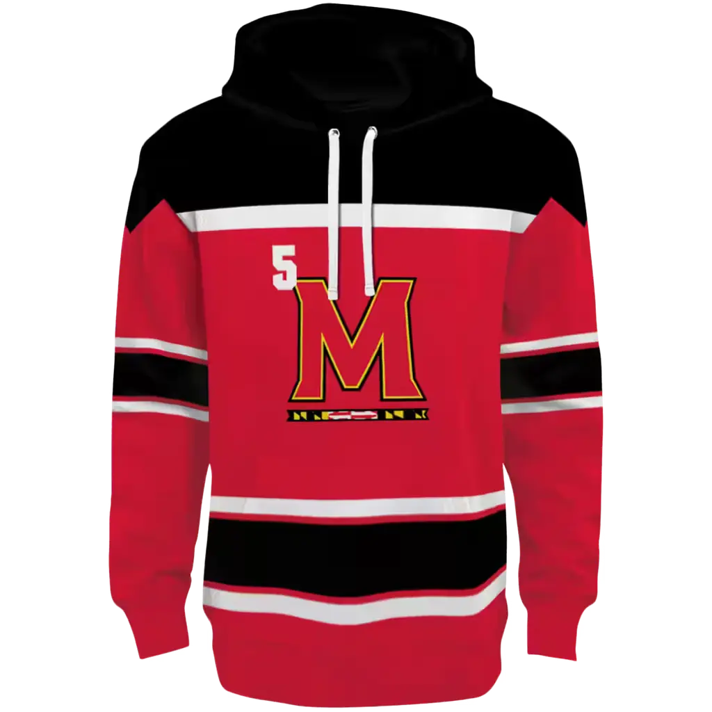personalized maryland terrapins striped pattern red hoodie best selling personalized maryland terrapins striped pattern red hoodie best selling