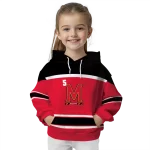 personalized maryland terrapins striped pattern red hoodie best selling