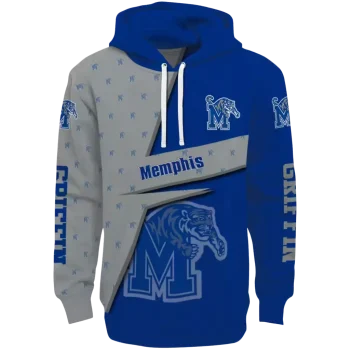 personalized memphis tigers abstract shape blue hoodie best selling