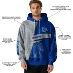 personalized memphis tigers abstract shape blue hoodie best selling