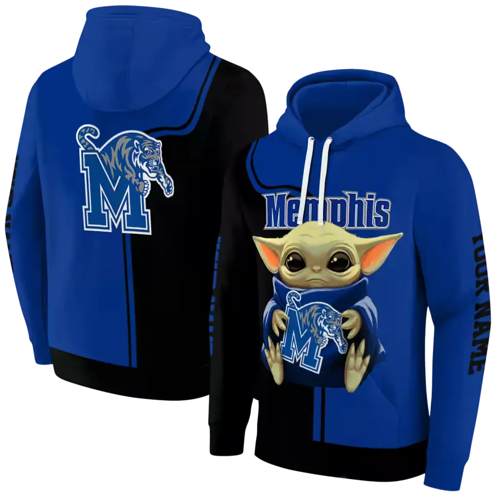 personalized memphis tigers baby yoda blue black hoodie fashion forward personalized memphis tigers baby yoda blue black hoodie fashion forward