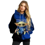 personalized memphis tigers baby yoda blue black hoodie best selling