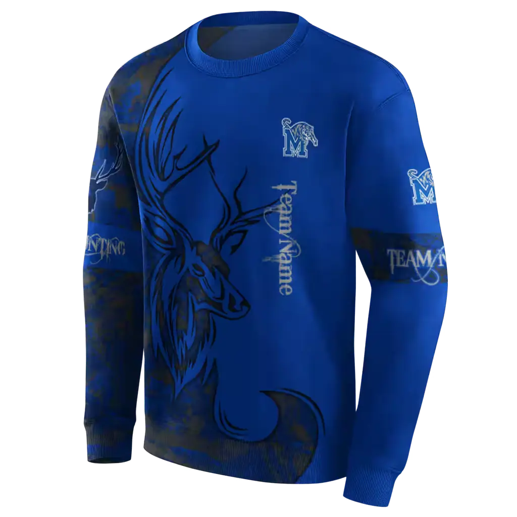 personalized memphis tigers deer silhouette blue hoodie new arrival personalized memphis tigers deer silhouette blue hoodie new arrival