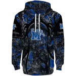 personalized memphis tigers hunting theme blue black hoodie best selling