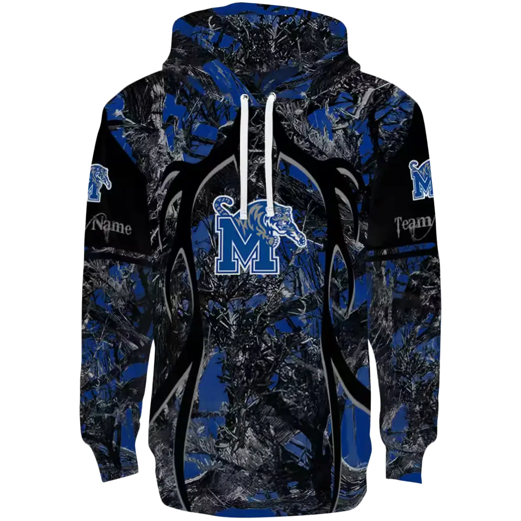 personalized memphis tigers hunting theme blue black hoodie best selling personalized memphis tigers hunting theme blue black hoodie best selling