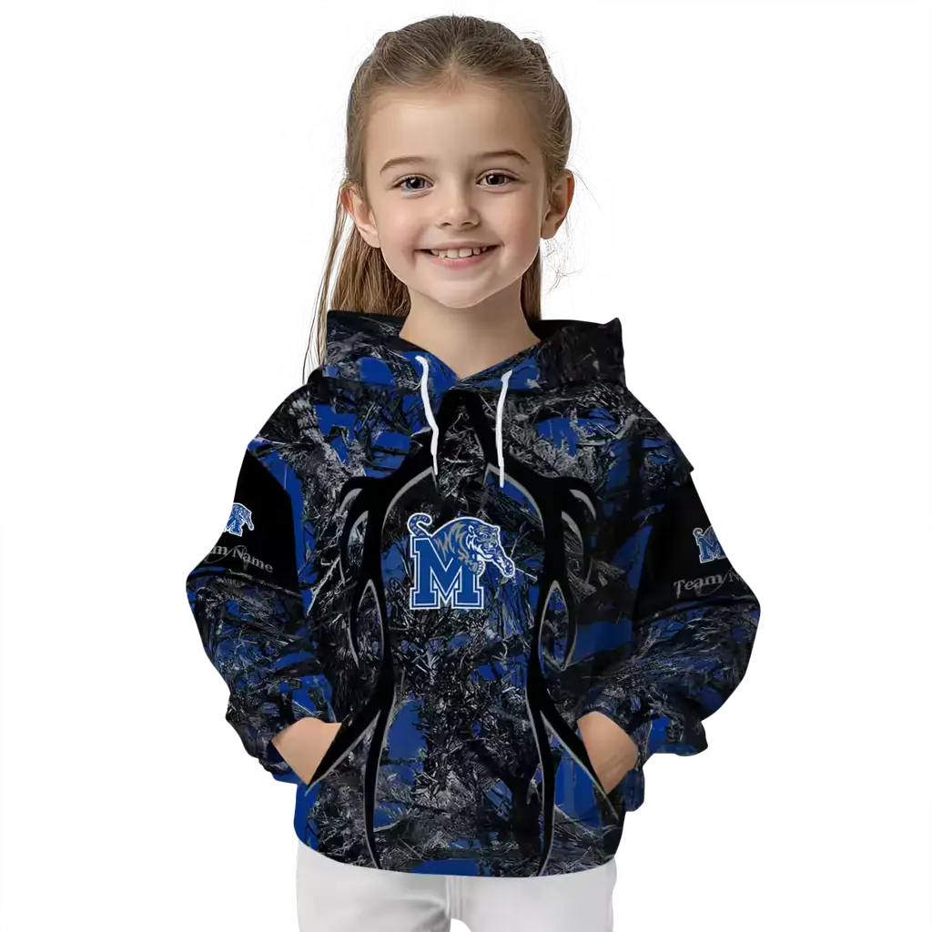 personalized memphis tigers hunting theme blue black hoodie top rated personalized memphis tigers hunting theme blue black hoodie top rated