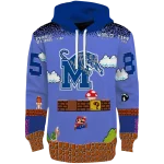 personalized memphis tigers mario blue black hoodie best selling
