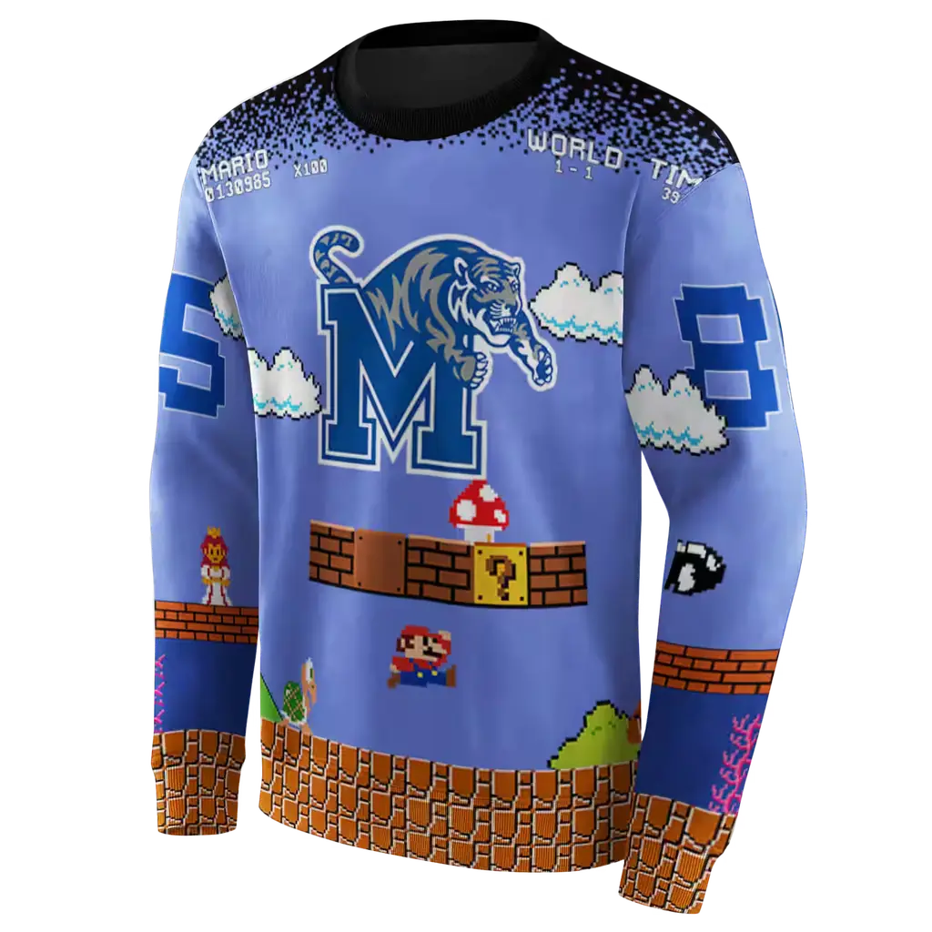 personalized memphis tigers mario blue black hoodie new arrival personalized memphis tigers mario blue black hoodie new arrival