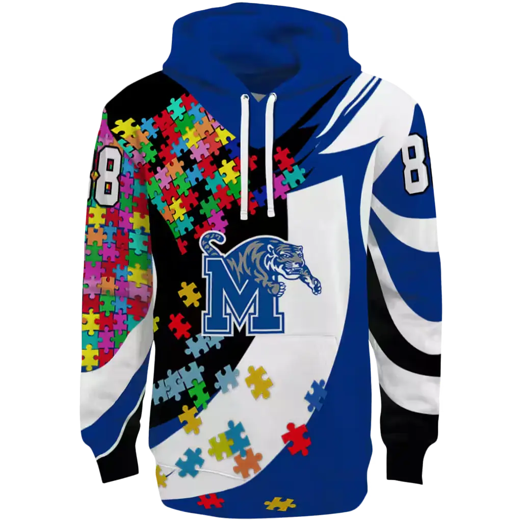 personalized memphis tigers puzzle pieces blue hoodie best selling personalized memphis tigers puzzle pieces blue hoodie best selling