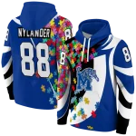 personalized memphis tigers puzzle pieces blue hoodie best selling