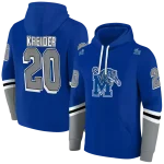 personalized memphis tigers striped sleeves blue hoodie best selling