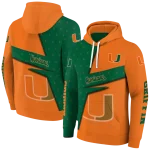 personalized miami hurricanes abstract shape orange hoodie best selling