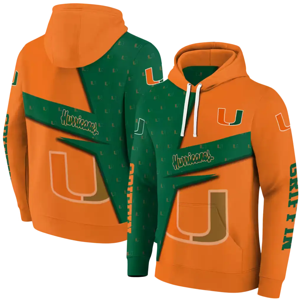 personalized miami hurricanes abstract shape orange hoodie fashion forward personalized miami hurricanes abstract shape orange hoodie fashion forward