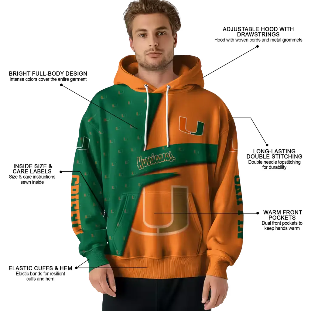 personalized miami hurricanes abstract shape orange hoodie latest model personalized miami hurricanes abstract shape orange hoodie latest model